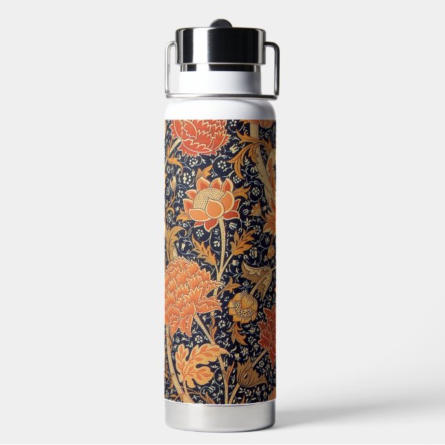 Floral Pattern, William Morris Water Bottle (Back)