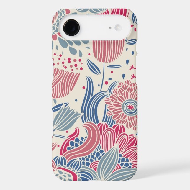 Floral pattern with bird and butterfly Case-Mate iPhone case (Back)