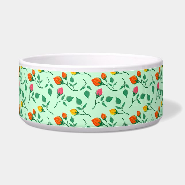 Floral pattern with colored rose flowers  (Front)