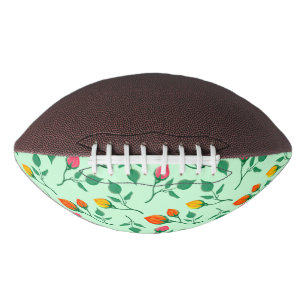 Floral pattern with colored rose flowers football