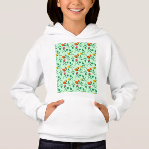 Floral pattern with coloured rose flowers
