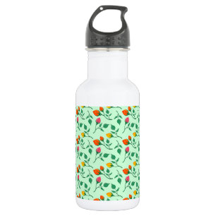 Floral pattern with coloured rose flowers  532 ml water bottle