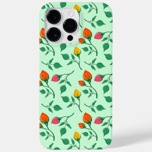 Floral pattern with coloured rose flowers Case-Ma Case-Mate iPhone 14 Pro Max Case