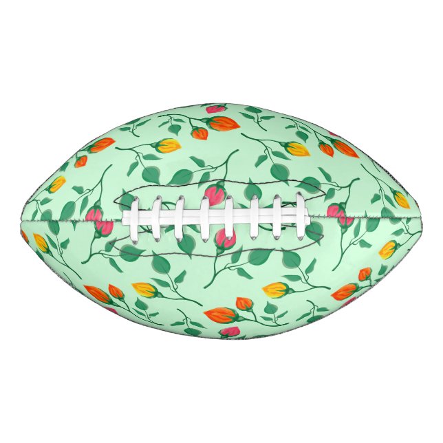 Floral pattern with coloured rose flowers  football (Front)