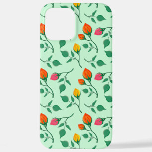 Floral pattern with coloured rose flowers  iPhone 12 pro max case