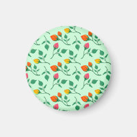 Floral pattern with coloured rose flowers 