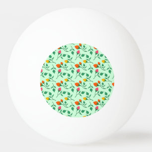 Floral pattern with coloured rose flowers ping pong ball