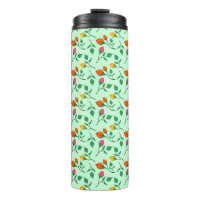 Floral pattern with coloured rose flowers