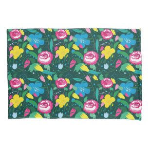 Floral pattern with colourful bouquet. pillowcase