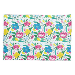 Floral pattern with colourful bouquet. pillowcase