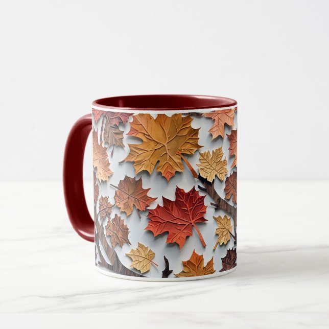 Floral pattern with fallen leaves 5 - Coffee Mug (Front Left)