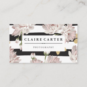 Floral pattern with glittering  pattern business card