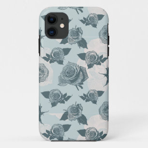 Floral pattern with rose iPhone 11 case