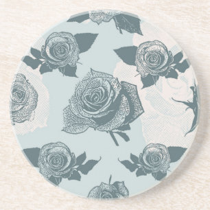 Floral pattern with rose coaster