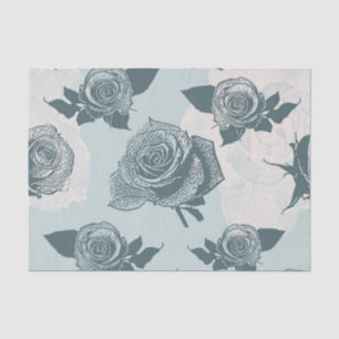 Floral pattern with rose tissue paper