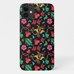 Floral Pattern With Smooth Colour Background-45673 iPhone 11 Case