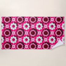 Floral Pattern With Vibrant Pink and White Lotus