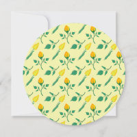 Floral pattern with yellow rose and tulip flowers