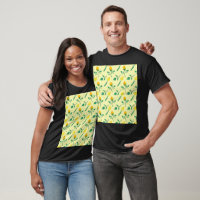Floral pattern with yellow rose and tulip flowers