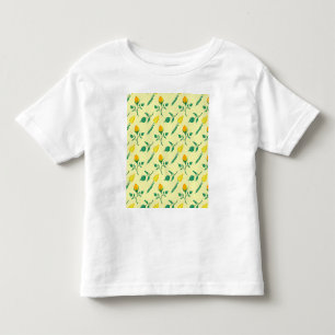 Floral pattern with yellow rose and tulip flowers toddler T-Shirt