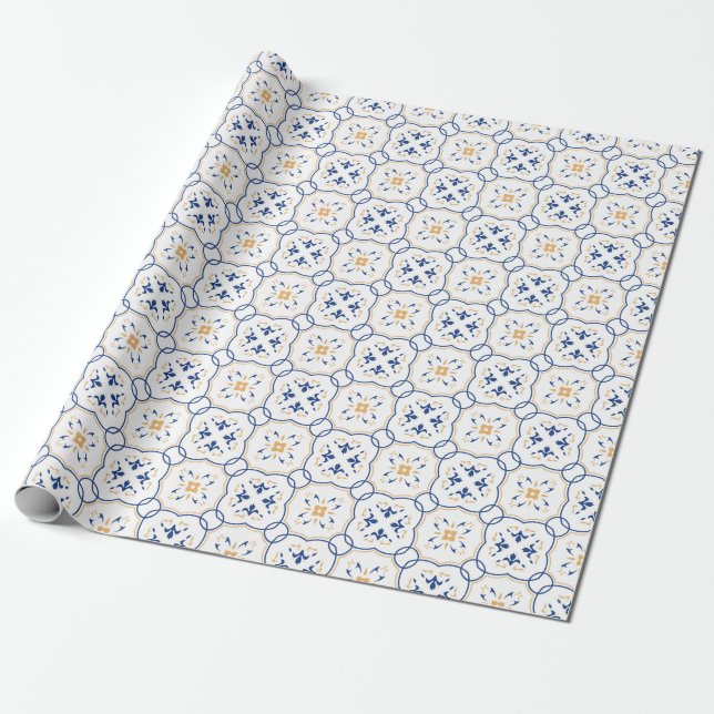Floral Pattern Wrapping Paper (Unrolled)