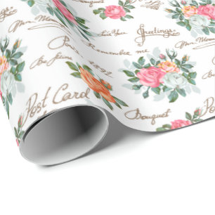 Floral pattern wrapping paper