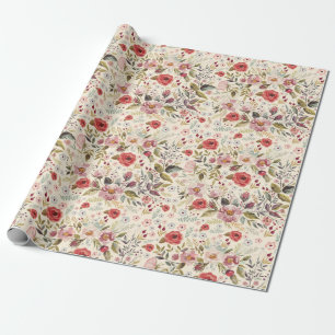Floral pattern wrapping paper