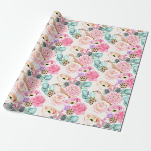 Floral pattern wrapping paper