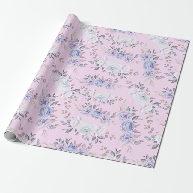 Floral pattern Wrapping Paper (Unrolled)