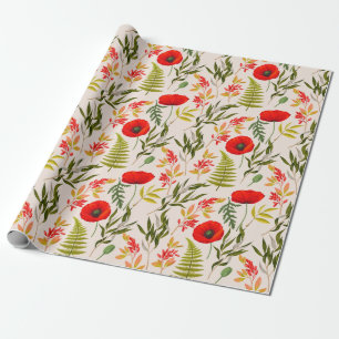Floral pattern wrapping paper