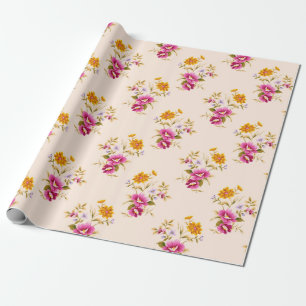 Floral pattern wrapping paper