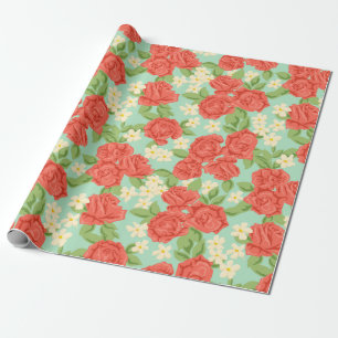 Floral pattern wrapping paper
