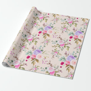 Floral pattern wrapping paper