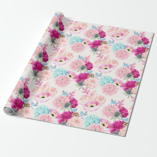 Floral pattern wrapping paper