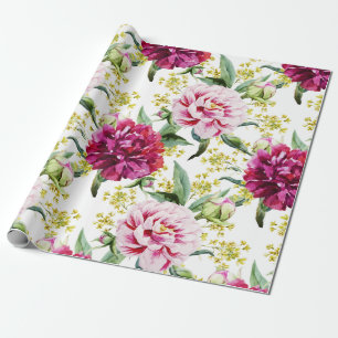 Floral pattern wrapping paper