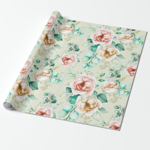 Floral pattern wrapping paper
