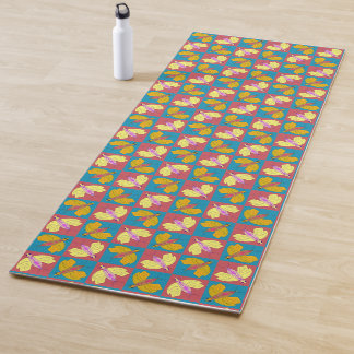 Floral pattern yoga mat