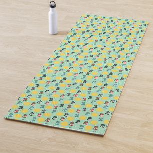 Floral pattern yoga mat