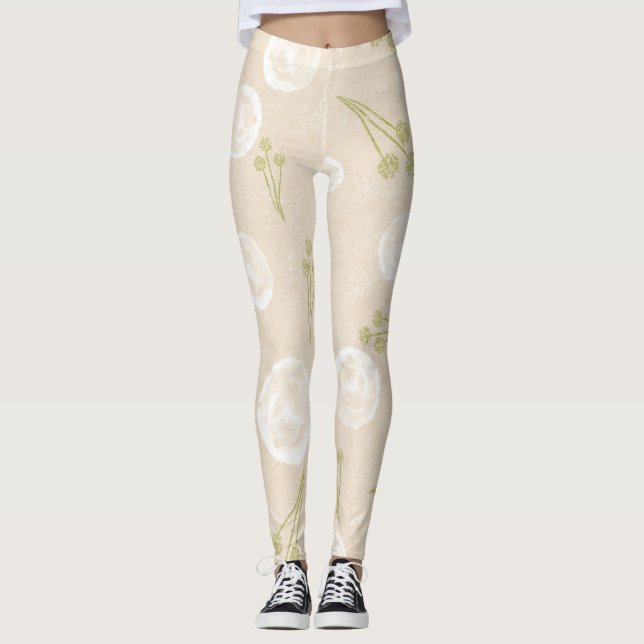 Floral Patterned Leggings  (Front)