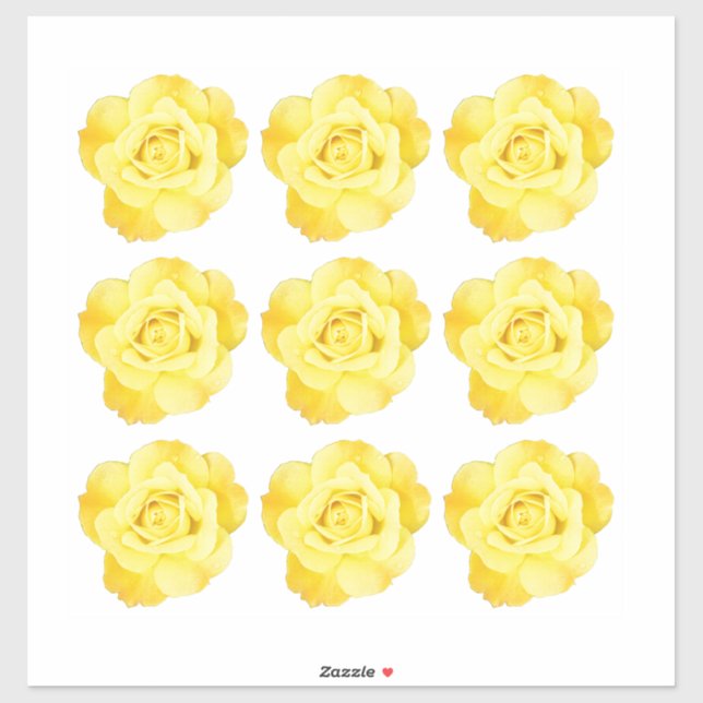 Floral Patterns Yellow Rose Decorative Colourful (Sheet)