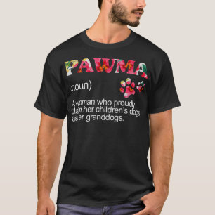Floral Pawma Grandogs Grandma Dog , Mothers Day Wo T-Shirt
