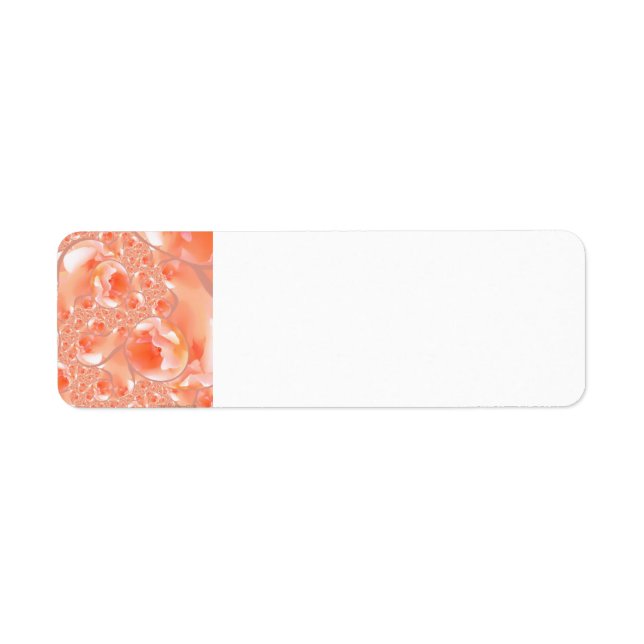 Floral peach and cream address and shipping labels (Front)