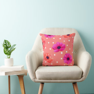 Floral Peach Pillow