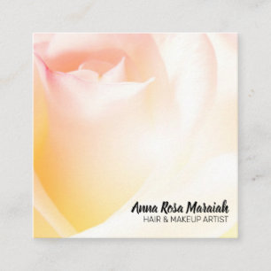 *~* Floral Peach Rose Flower Pink Business Card