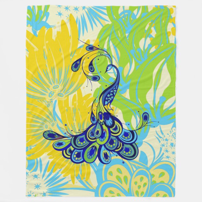 floral peacock blanket (Front)