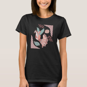 Floral Peacock  Cute Birds Animal  Graphic T-Shirt