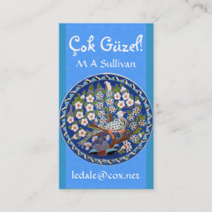 Floral Peafowl Business Card