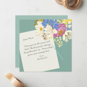Floral Personal Love Note To Mother  Card