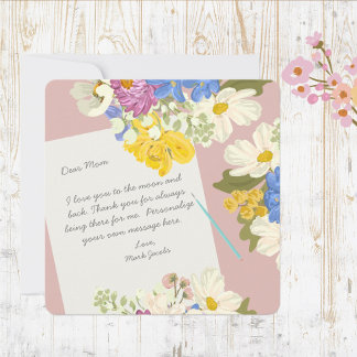 Floral Personal Love Note To Mother  Card