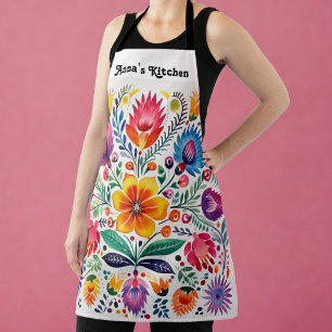 Floral  Personalised  Apron